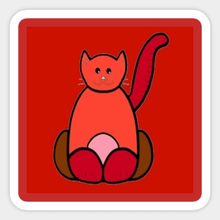 RED CAT BUDA Sticker